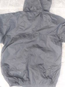 Black Hooded Anorak Jacket waterproof