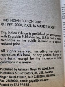 EASY TO USE INDIAN EDITION THESAURUS