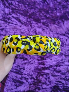 Knot Hair Band (Yellow Polka Dot &amp; Leopard Print)
