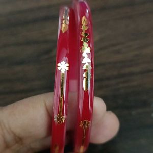 Red & Gold Bangles (Polla Set of 2)
