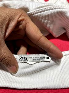 ZARA White Sports Bra