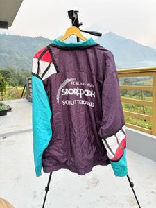 Retro 80s Colorblock Windbreaker Jacket