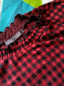 Imported Red Colour Cute Top