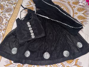 2 Pair Black gota Lehenga Choli Set
