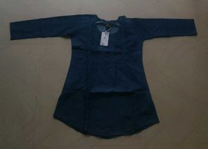 Chic Blue Kurti with Embroidery