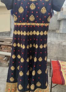 Navy Blue Embroidered Lehenga Choli