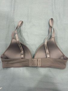 Women’s Nude Beige Ribbed Wireless Bra – Lightly U