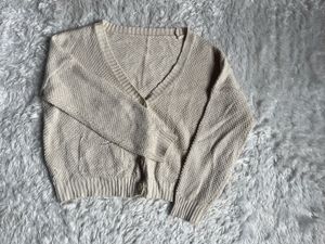Cozy Beige Knit Cardigan