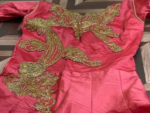 Elegant Pink Embellished Ethnic Gown
