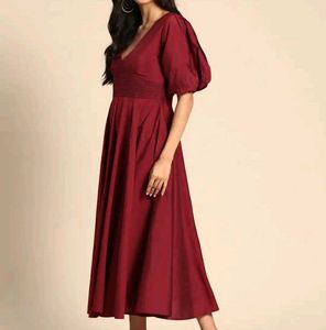 Elegant Maroon Maxi Dress