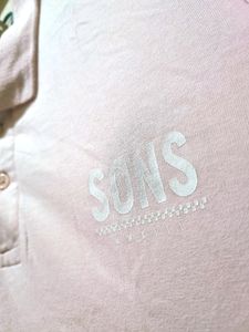 Pink Polo T Shirt Colorblock