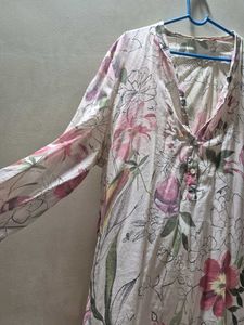 Floral Print Tunic Top