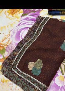 Embroidered Silk Saree