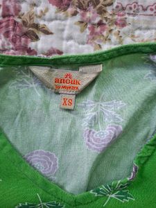 Green Printed Kurta