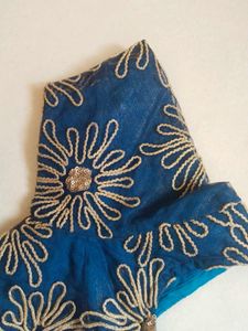 Blue Embroidered Blouse