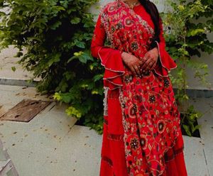 Red Embroidered Lehenga Choli Set