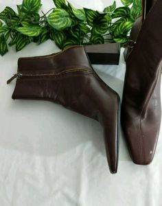 Brown Leather Ankle Boots