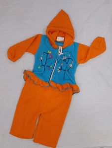 Baby Girls Orange & Blue Tracksuit