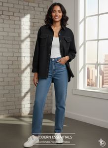 Modern Essentials Denim Shacket