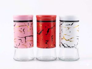 Stylish Marble Pattern Spice Jars set of 3