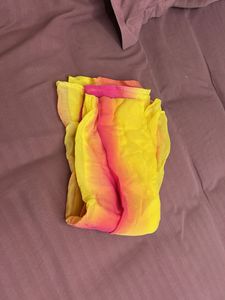 Vibrant Yellow &amp; Pink Ombre Dupatta