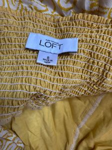 Yellow Floral Strapless Maxi Dress
