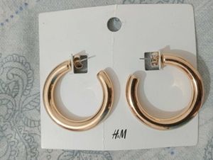 H&amp;M New Gold Hoop Earrings