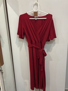 H&M- sizeS- Elegant Red Wrap Dress