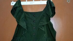 Olive Ruffle Jumpsuit