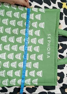 Sephora Quilted Puffy Green Tote Bag