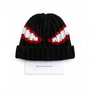 Handmade crochet Spider-Man Beanie - Black