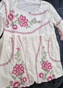 Embroidered Cotton Top