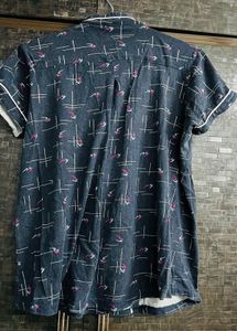 Printed Button-Down Pajama Top Night suit