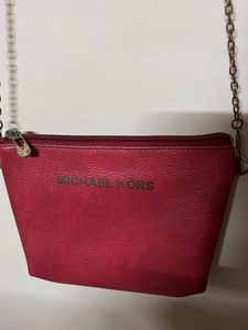 Chic Red Chain Sling Bag (Michael Kors)