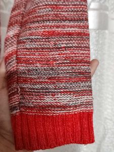 Red Patterned Cardigan