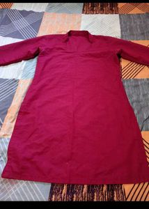 Maroon Kurta with White Salwar
