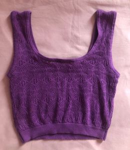 Westside Purple Crochet Tank Top