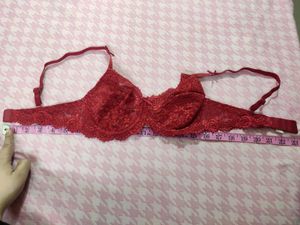 Red Net Bra