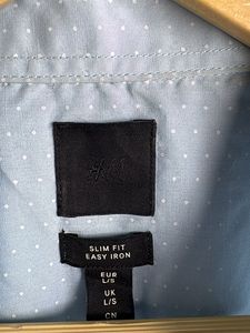 Light Blue Dotted Men's Dress Shirt