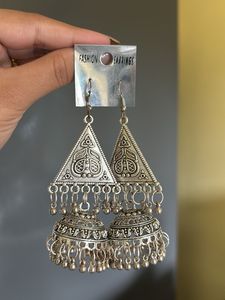 Boho Triangle Jhumka Earrings