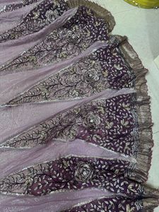 Beautiful Embellished Lavender Saree
