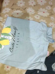 Positano Graphic T-Shirt &amp; Leopard Print Shorts Se