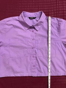 Zudio Lavender Cropped Shirt