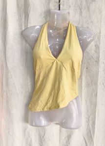 Yellow Halter Neck Summer Top