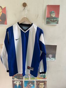 Nike Blue &amp; White Striped T-Shirt (T537)