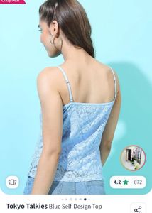 Blue Lace Cami Top