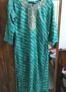 Elegant Teal Embroidered Kurta