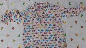 Pure Cotton Cute Elephant Print Kurta Set