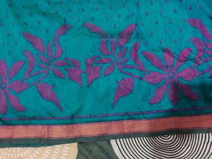 Beautiful Teal &amp; Purple Saree