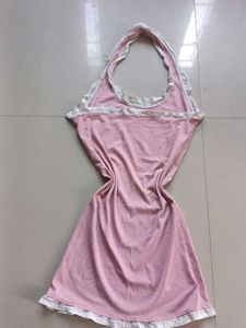 Chic Pink Halterneck Dress